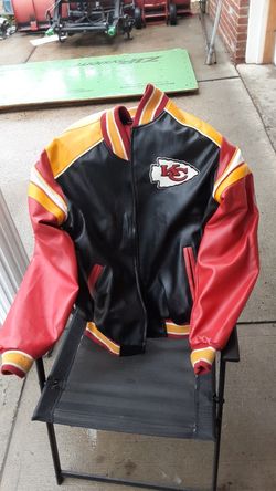 Kansas Chief Leather Jacket  Xl Champs