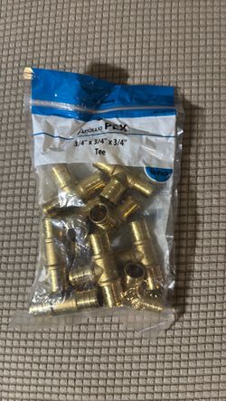 Apollo PEX 3/4" Brass Tee Fittings 10-Pack
