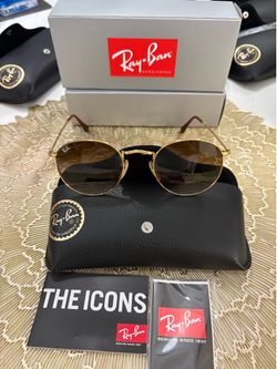 RayBan Round Brown balayage Sunglasses