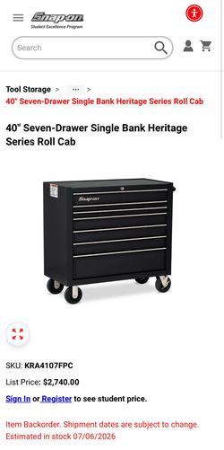 Snap-on tools box