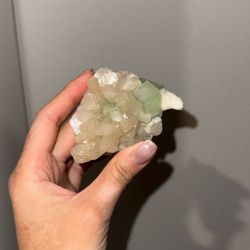 Green Apophyllite with stilbite 