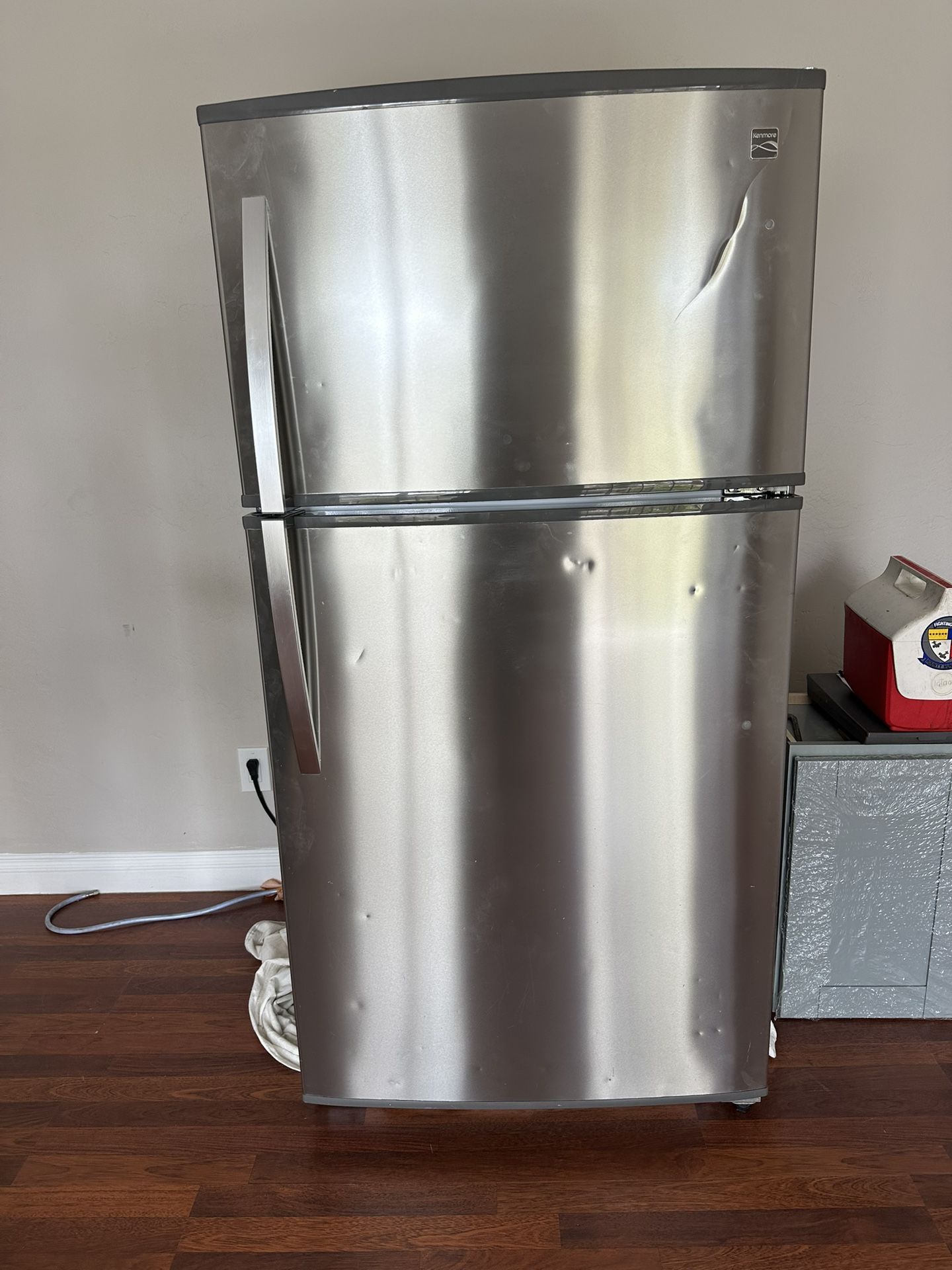 Stainless Steel Kenmore Refrigerator Almost New. 