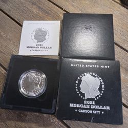 2021 CC PRIVY MORGAN SILVER DOLLAR WITH BOX AND COA
