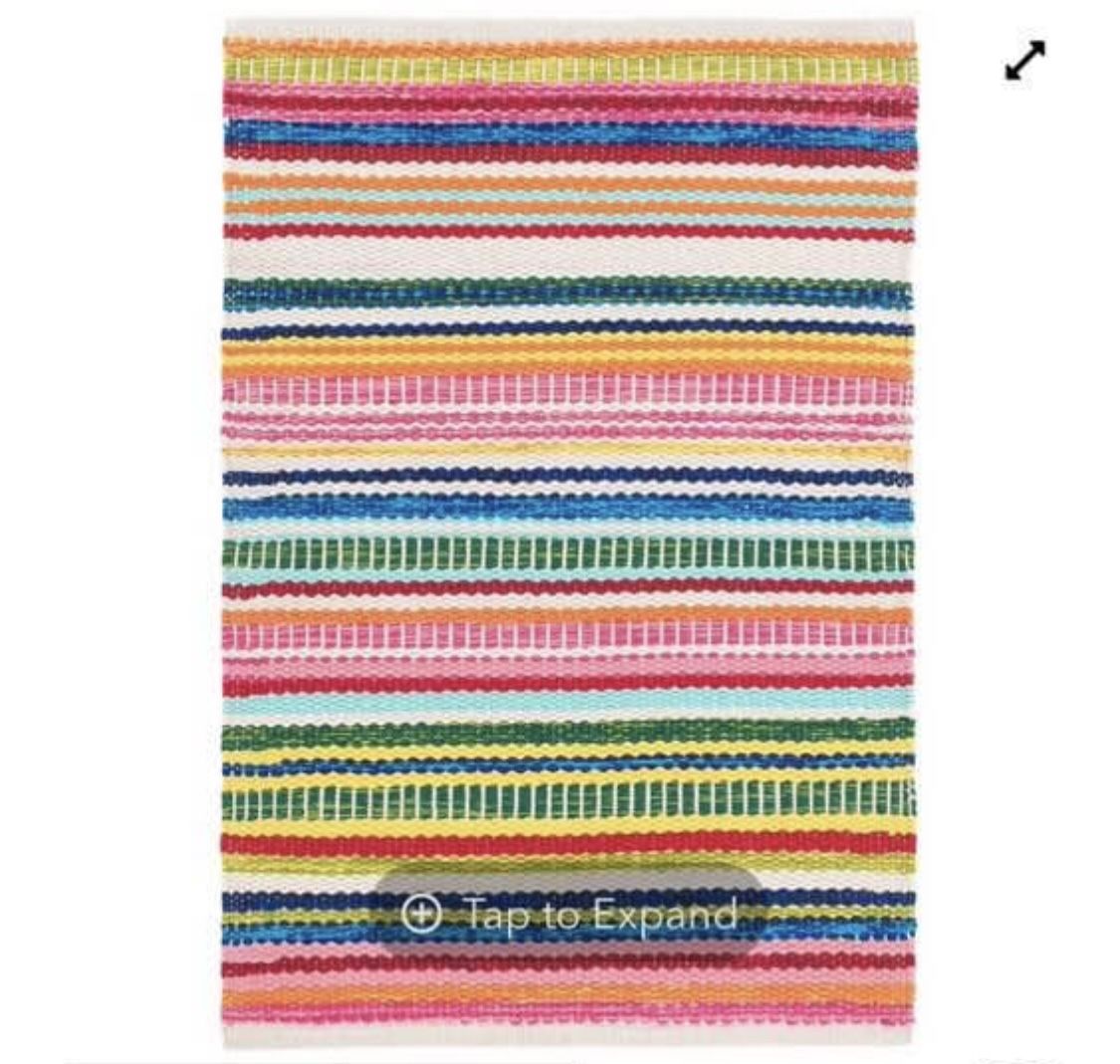 New RUG 6x9 Dash & Albert Bright Stripe In/outdoor BRAND NEW Dash & Albert Bright Stripe Indoor/Outdoor Rug 6 ft by 9 ft Retails: $578 My price: $32