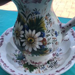 Beautiful Hand Painted Pitcher 
