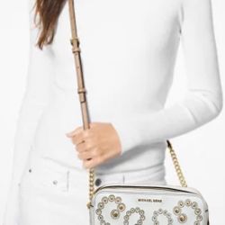 Michael kors ginny online medium embellished leather crossbody