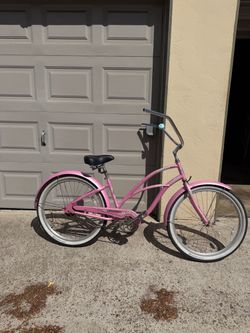Pink Electra beach cruiser