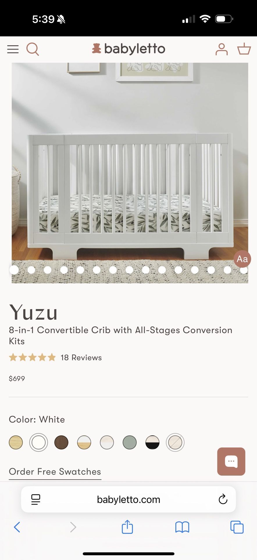 Babyletto Yuzu Crib