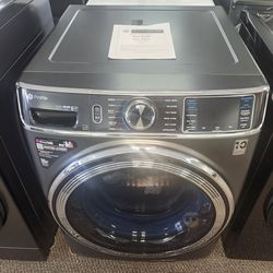 Profile 5.5 cu. ft. Capacity Front Load Washer in Carbon Graphite wl Steam, UItraFresh Vent System & Smart Wash + Rinse