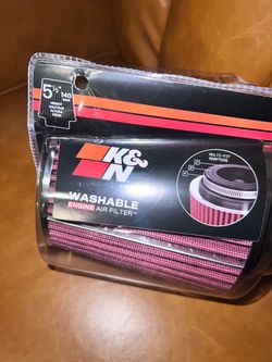 K&N Washable Engine Air Filter 5 1/2-inch (140 mm) height