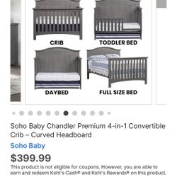 4 In 1 Crib/ Bed Used But In Great Condition. Nothing Is Broken. 