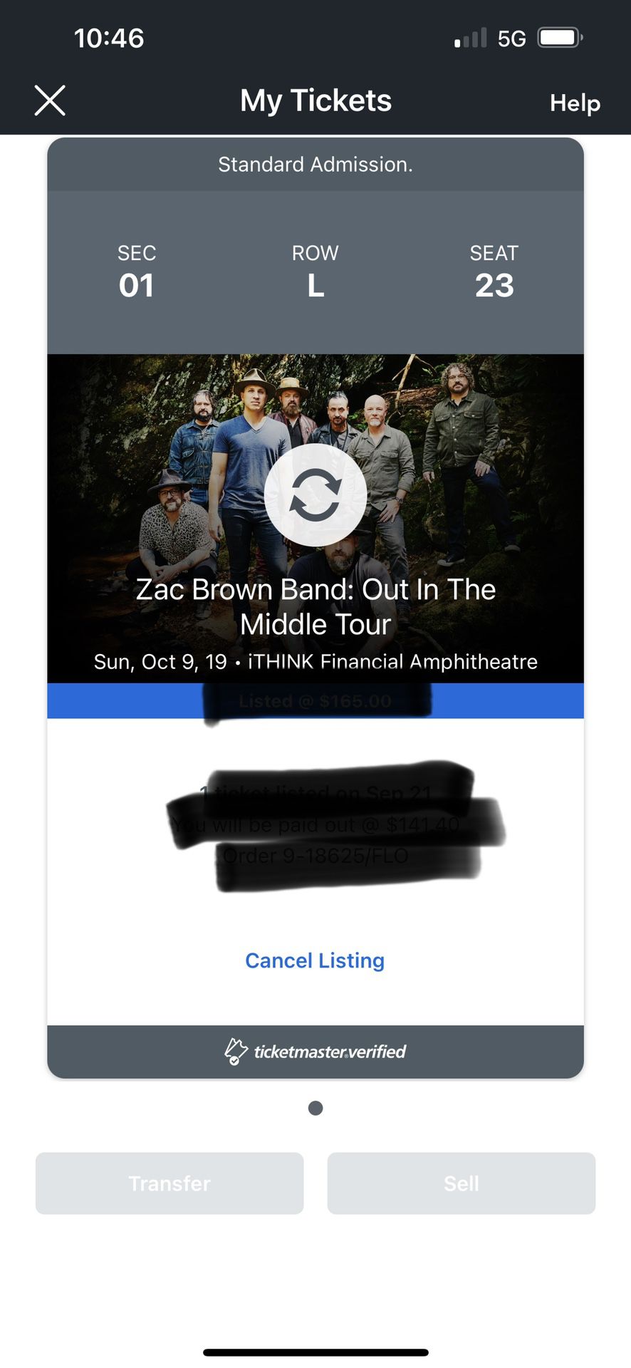 Zac Brown Band Ticket