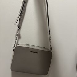 Michael Kors cross body grey purse 