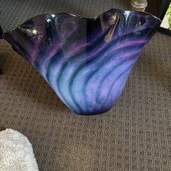Large Cased Art Glass Bowl