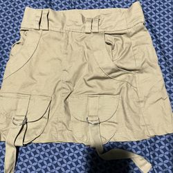 Khaki Cargo Skirt