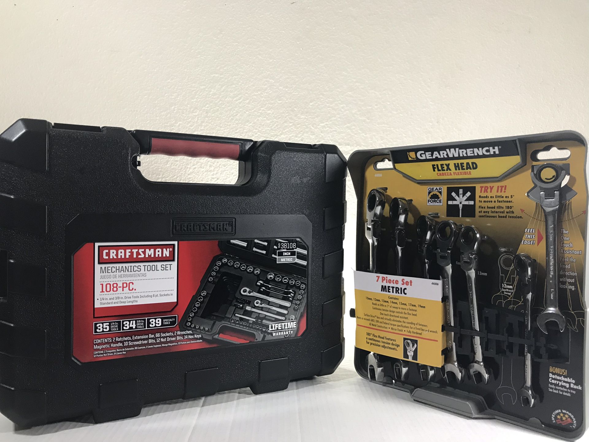 Craftsman and GearWrench tool sets