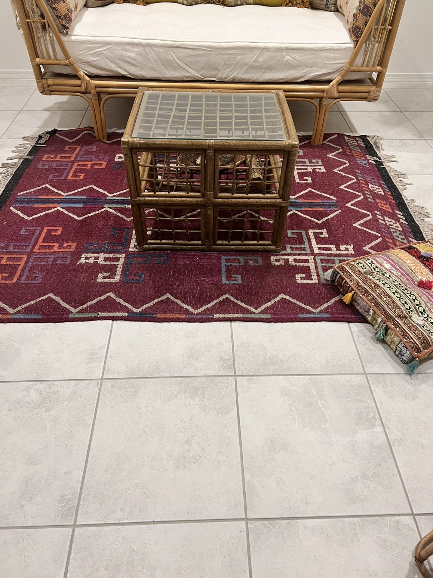 Vintage Rattan Coffee Table
