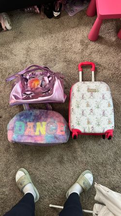 Girls Duffle Bag And Suitcase Bundle 
