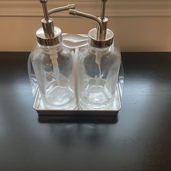 Double Soap Pump Oil Can Clear - Threshold