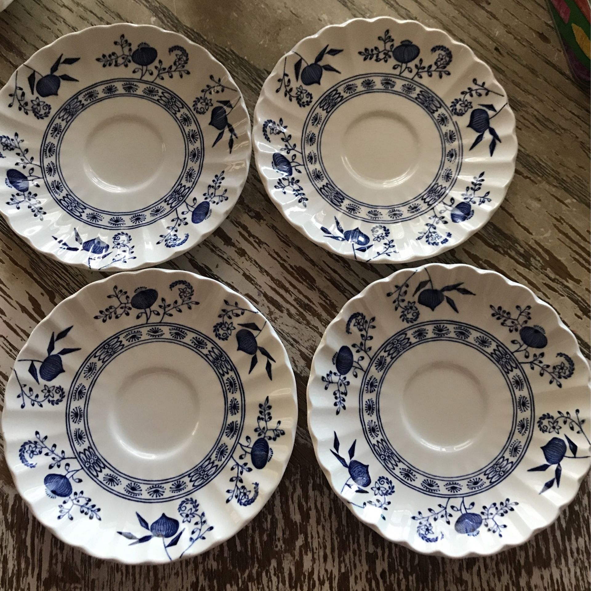 J&G Leaking Blue Nordic Saucers