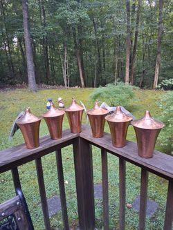 Hammered Copper Torchlights