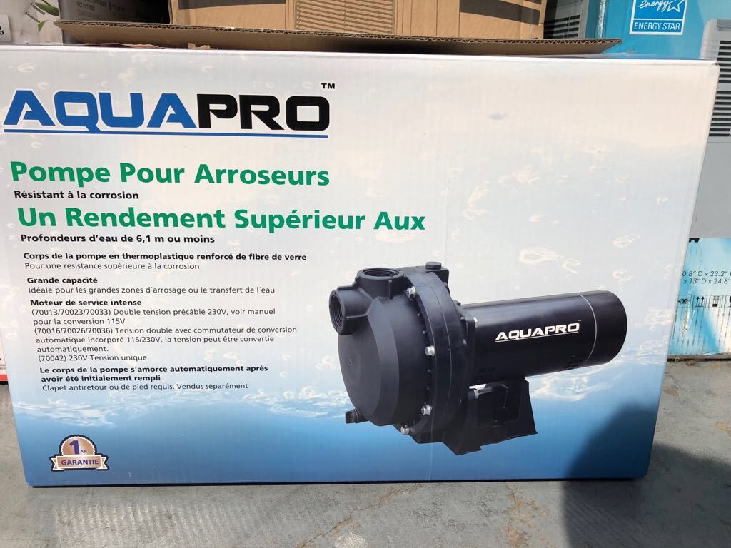 AquaPro 3/4 HP Sprinkler Pump- NEW IN BOX