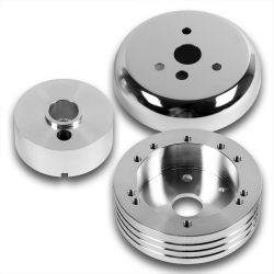 For 1960-1968 Chevy GMC Truck Model 5 & 6 Hole Steering Wheel Chrome Hub Adapter -(3-HUB-505-CH