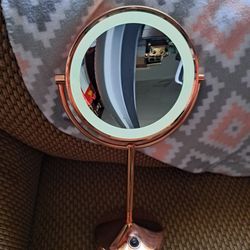 Conair LED makeup mirror rose gold 