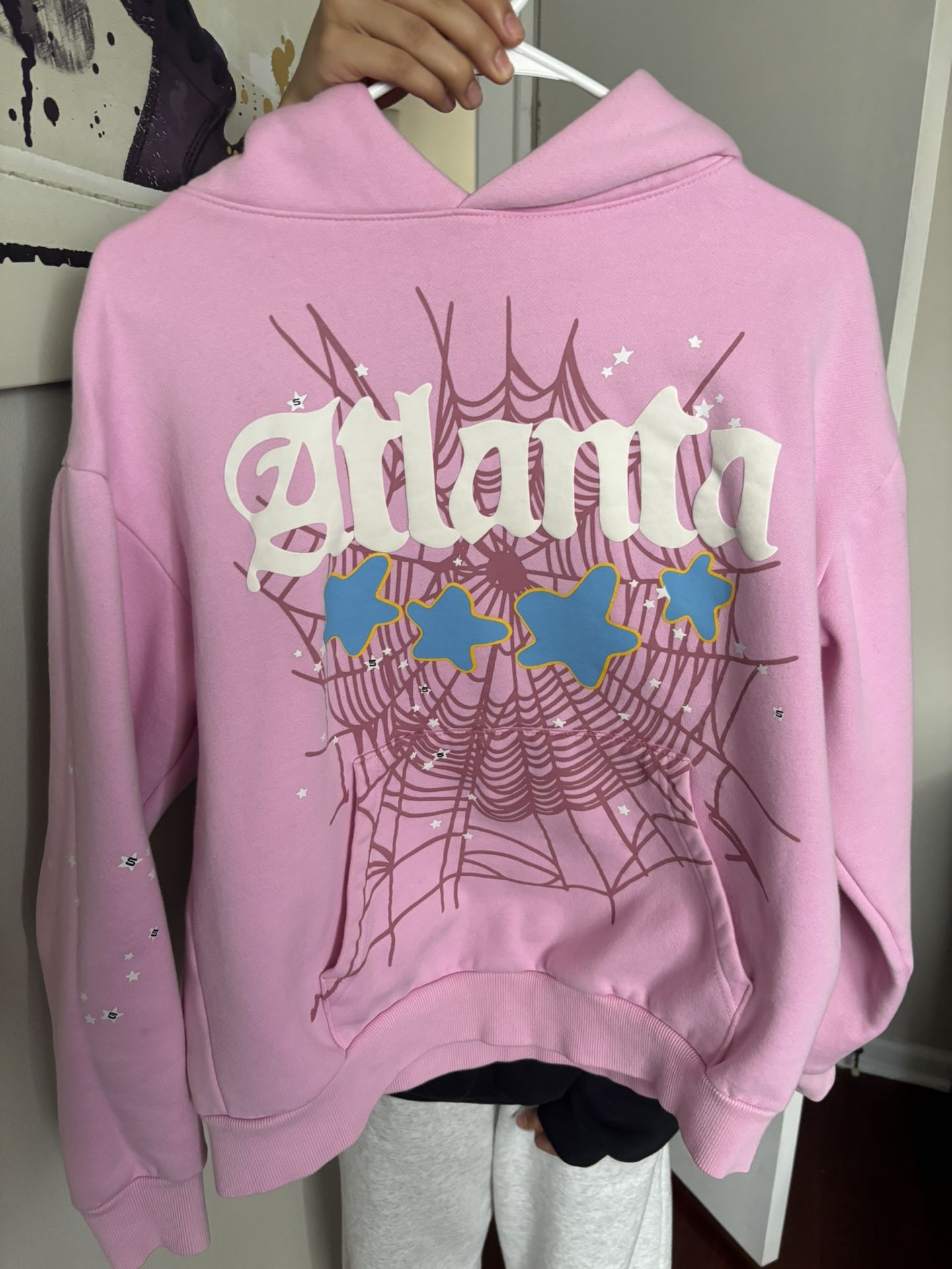 Pink Spider Hoodie Size M