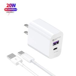 Cell Phone Usb Fast Charger 20w