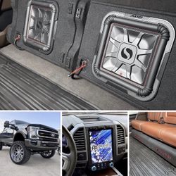 NEW FULL BASS PACKAGE KICKER L7T 12” Installed Fit Single And Crew Cab Trucks 