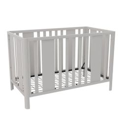 Curved Post 3-in-1 Crib, Sharkey Gray, New in Box