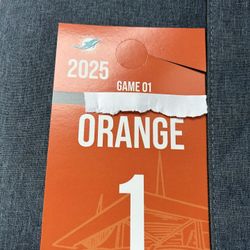 Miami Dolphins Orange Parking Pass Aug -23