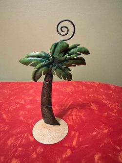 Tropical Palm Tree Metal Photo/Card Holder