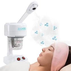 ✨JJ CARE Ozone Facial Steamer Tabletop - Facial Steamer with Rotating Spray Head at 360 Degrees and Auto Shut Off Feature - Portable Facial Steamer fo