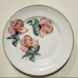 Antique M&Z Austria Cabbage Rose Plate