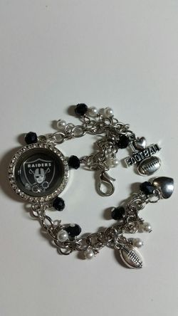 Raiders Beaded Charm Bracelet