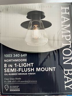Semi flush mount light