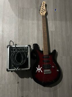 Guitar with amp