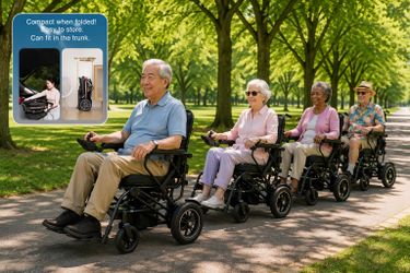 Ultra Lightweight Folding Electric Wheelchair  Freedom to Go. Fold in Seconds. Travel with Confidence.