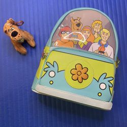Loungefly Scooby Doo Mystery Machine Mini Backpack and Free Scooby Doo Purse Hang - Bag is NWT