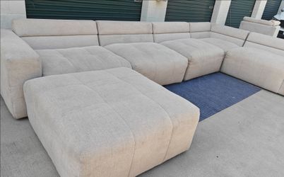 Paige 6-Piece Modular Fabric Sectional, Used no rips , tares