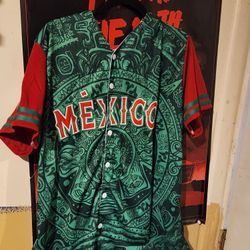 Aztec Calendar Mexico Baseball Jersey