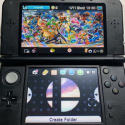 New 3DS XL Dual IPS Screen Pokemon Black White In Good Condition Mod With 128gb SD Card.