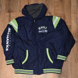 SEAHAWKS REVERSIBLE ZIPPERED HOODY!