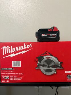 Milwaukee circular saw 7 1/4 inch brushless with 5Ah battery