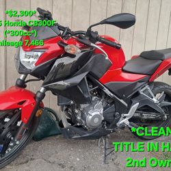 2015 Honda Cb300f  $2300
