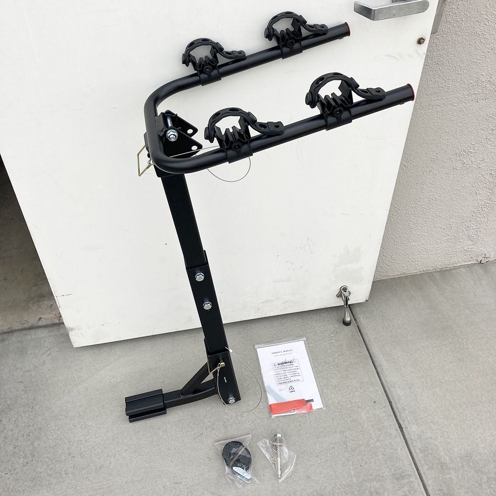 $55 (NEW) Tilt Folding 2 Bike Mount Rack Bicycle Carrier for 1 1/4” and 2” Hitch Cars 70lbs Capacity