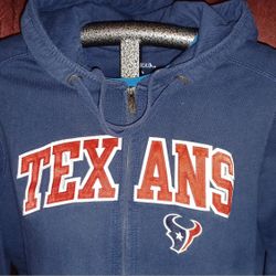Texans Hoodie Dark Blue Size Medium, Wears Like a Large