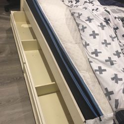 Twin Bed Furniture Set With Bottom Drawer